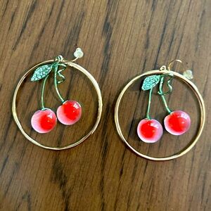 RARE Alexis Bittar cherry red lucite earrings